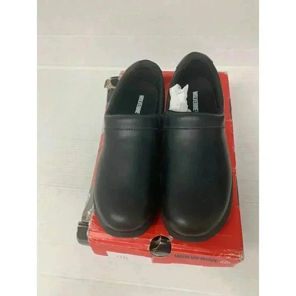 1336. NEW! WOLVERINE Men\'s Serve SR LX Slip-On Food Service Shoe, Black, 9 Mens main image 3